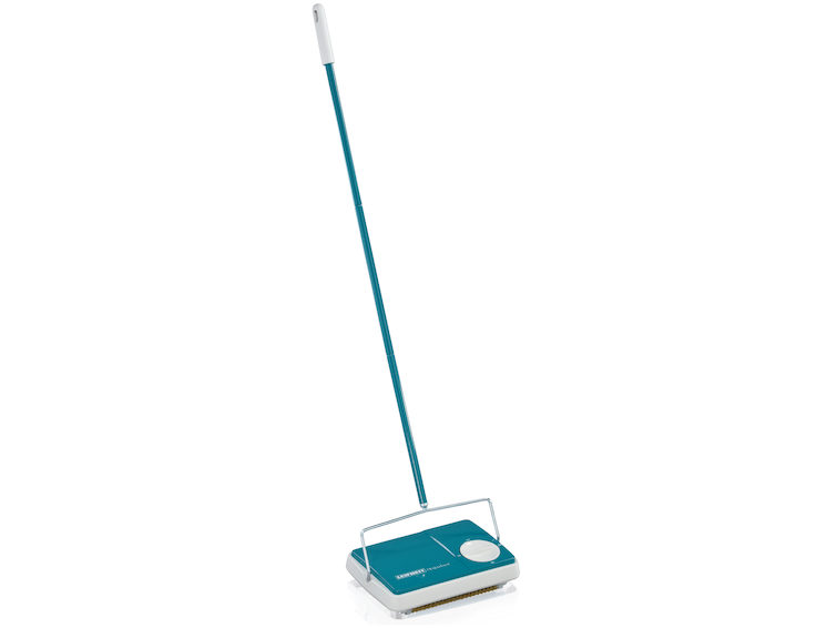 Multi-Colour Leifheit Rotaro S Deluxe Floor Sweeper with Side Sweeping Brushes 